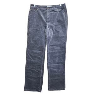 Gray Corduroy Flat Front Dress Pants Size 4